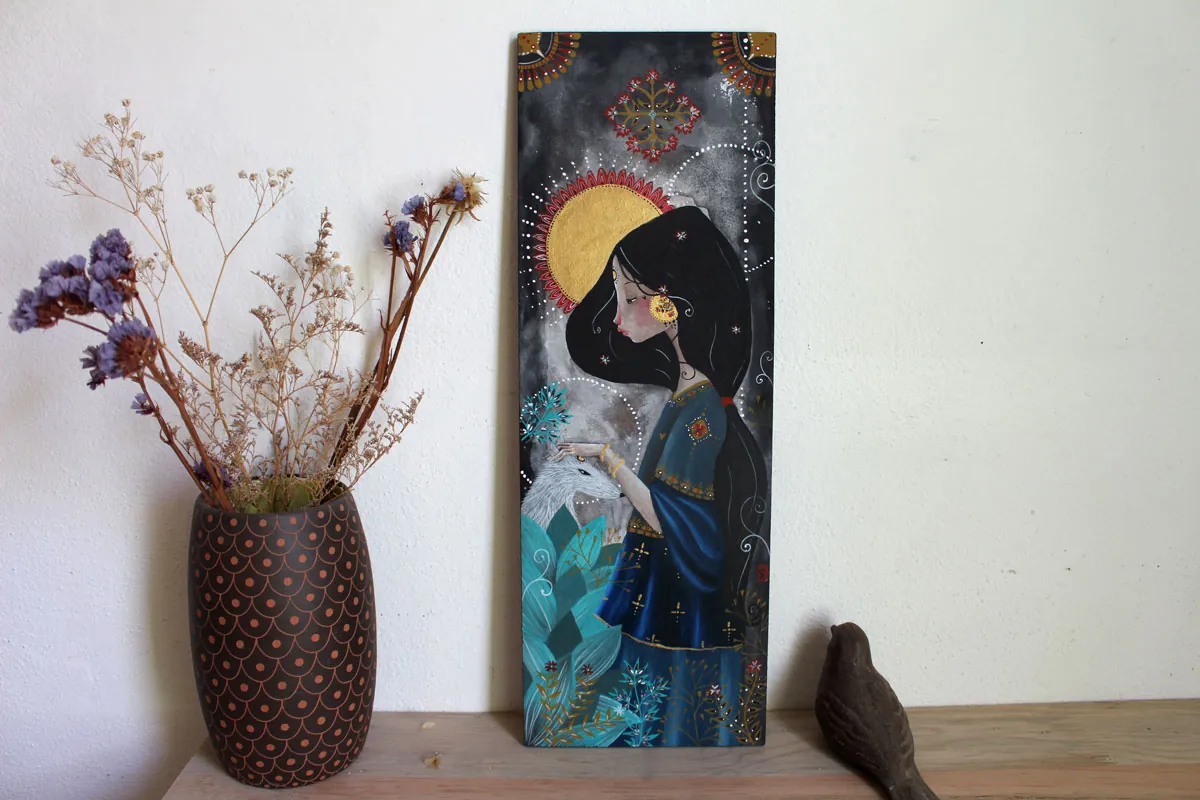 Compagnon de voyage, peinture de l’écho des rencontres éphémères