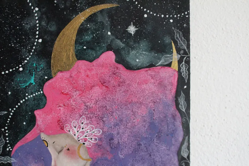 Le contenu du vase, peinture entre cosmos et introspection