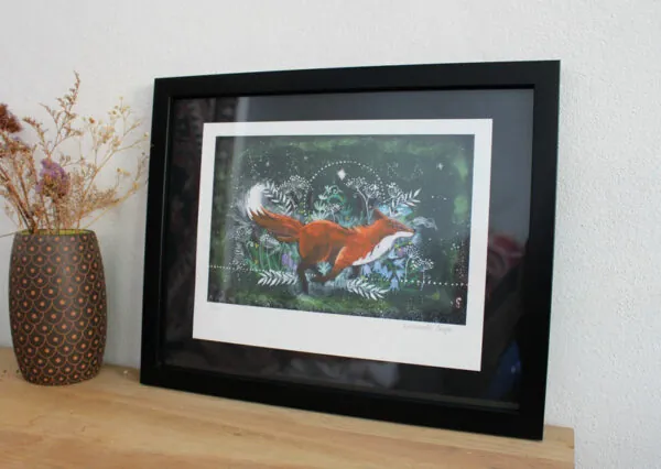 Libre, tableau d’un renard en quête de lumière et d’horizons infini