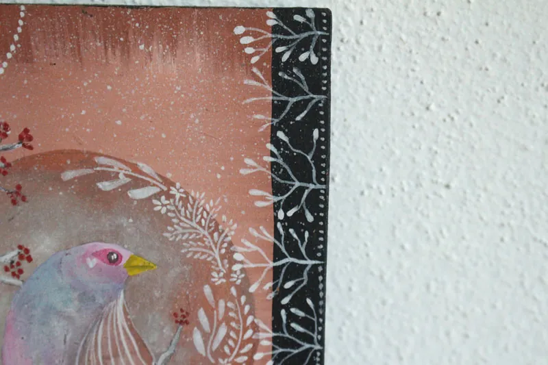 Oiseau penseur, tableau d’un instant de calme au crépuscule