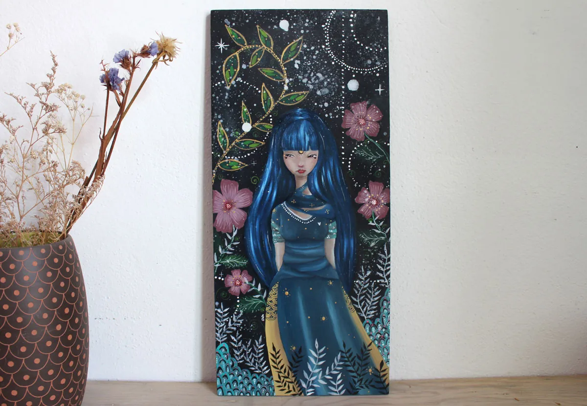 Ta saison est unique, peinture d’une gardienne des rythmes de la nature